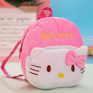 Hello Kitty Pink and White Plush Backpack NWOT
